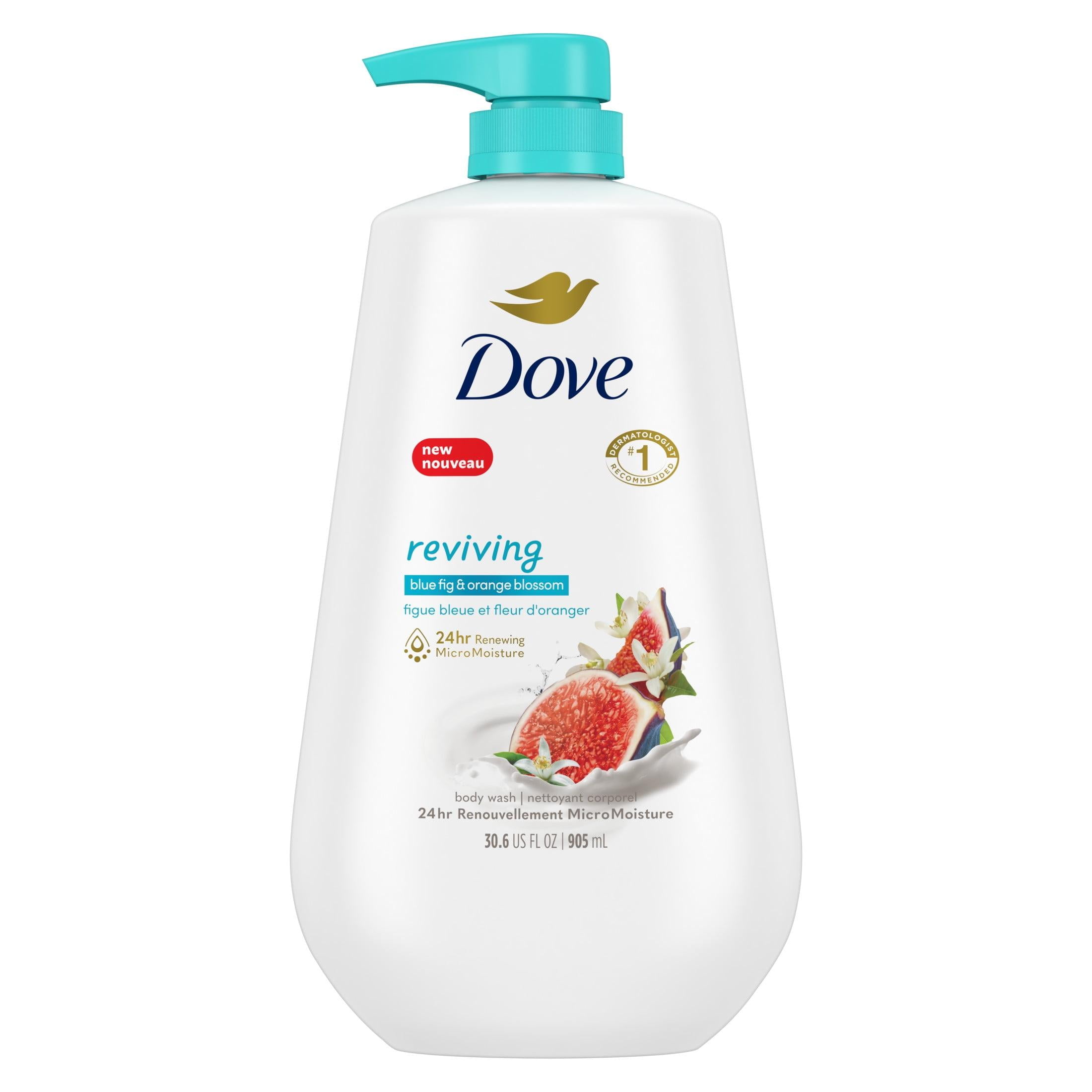 Dove Reviving Long Lasting Gentle Body Wash, Blue Fig and Orange