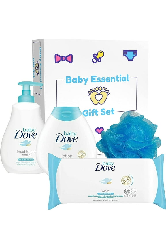 Rich Moisture Complete Care Newborn Essentials Gift Bundle with Head to Toe Wash, Shampoo