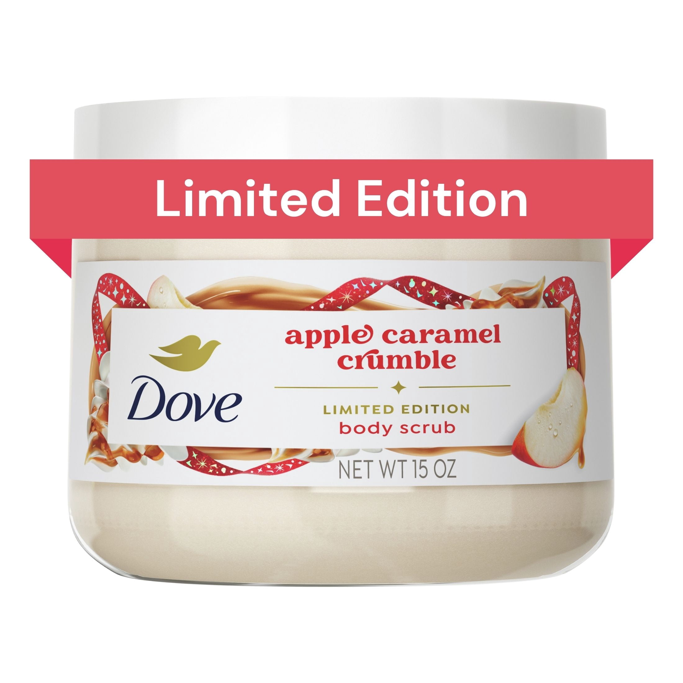 Dove Limited Edition Holiday Treats Apple Caramel Crumble Body Scrub, 15 oz