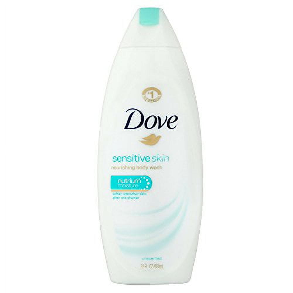 Dove Sensitive Body Wash, Gently Cleanses & Moisture Skin, 22oz, 3Pack