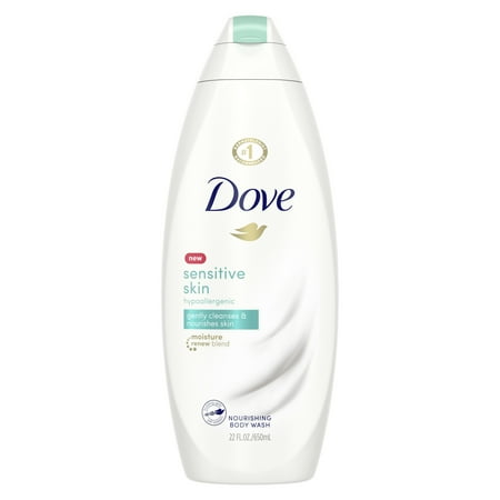 Dove Body Wash for Women Moisturizing Sensitive Skin Gentle Hypoallergenic All Skin, 20 oz