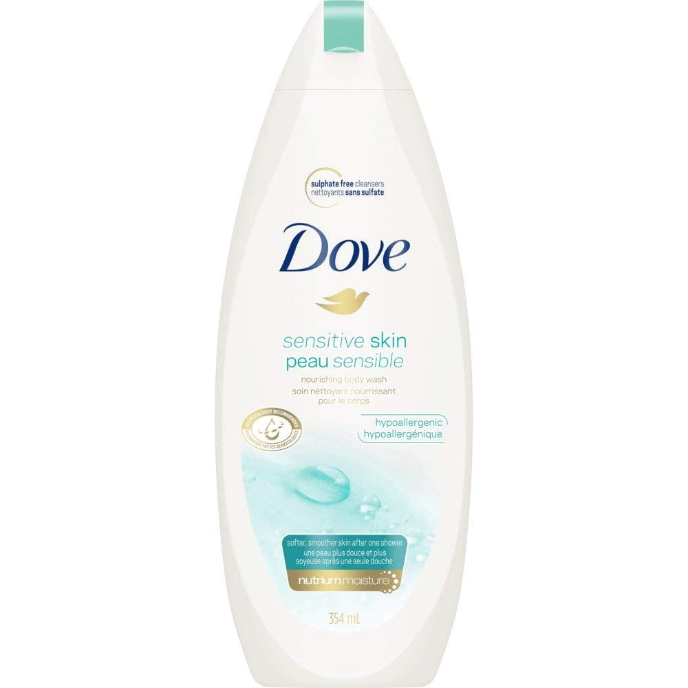 Dove Sensitive Skin Natural Moisture Nourishing Body Wash, 12oz, 9-Pack