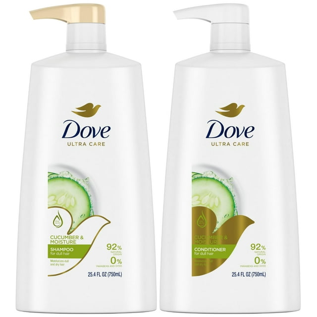 Dove Shampoo And Conditioner Set Cool Moisture Cucumber Hydrating Shampoo For Dry Hair With