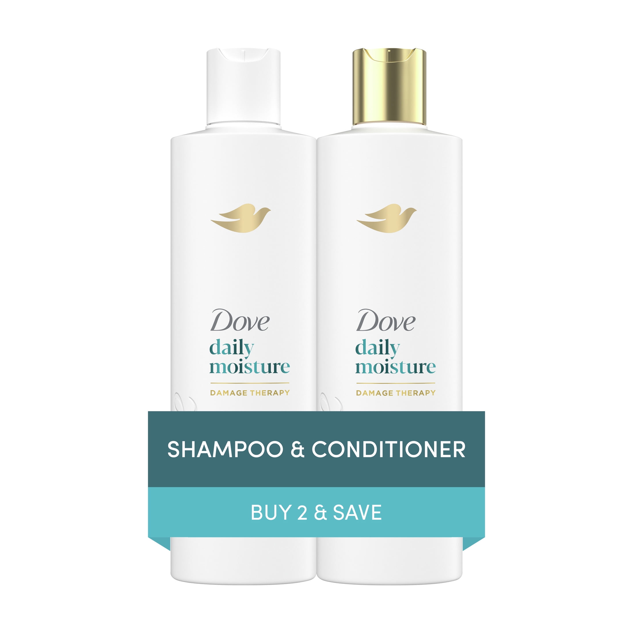 Dove Daily Moisture Shampoo & Conditioner Set, 12 fl oz 2 count