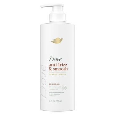 Dove Shampoo for Women Anti Frizz & Smooth with Bio-Protein Care Technology and Shea Butter, 18 oz