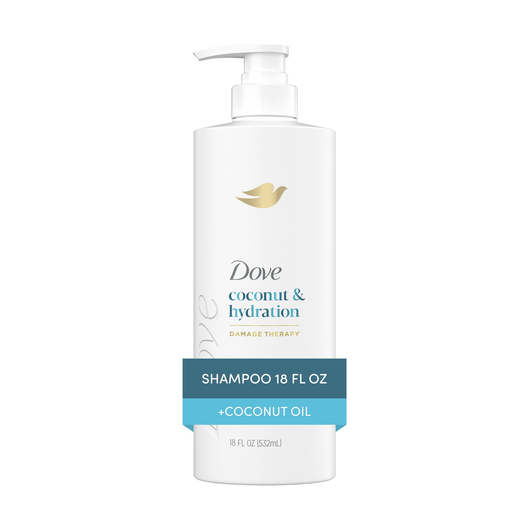 Dove Shampoo for Women Coconut & Hydration with Bio-Protein Care Technology and Coconut Oil, 18 fl oz
