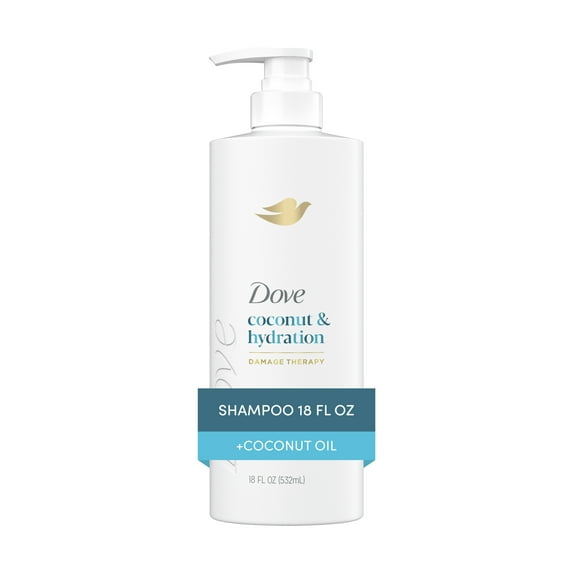 Dove Shampoo for Women Coconut & Hydration with Bio-Protein Care Technology and Coconut Oil, 18 fl oz