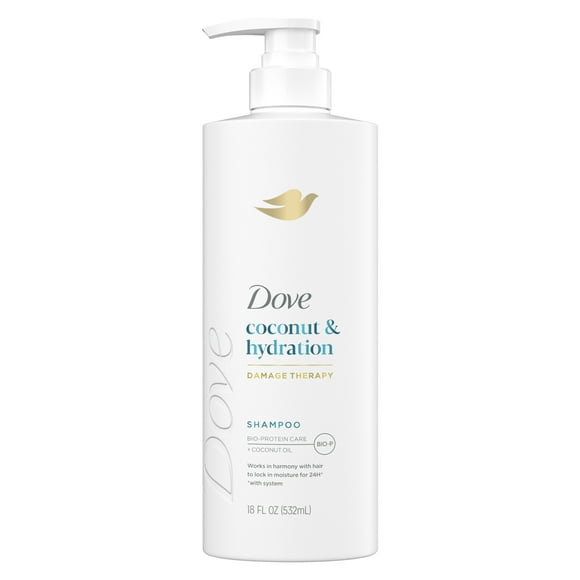 Dove Shampoo for Women Coconut & Hydration with Bio-Protein Care Technology and Coconut Oil, 18 oz