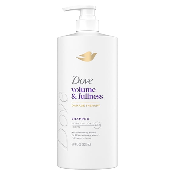 Dove Shampoo for Fine, Thin Hair Volume & Fullness with Bio-Protein Care Technology and Biotin, 28 Fl Oz
