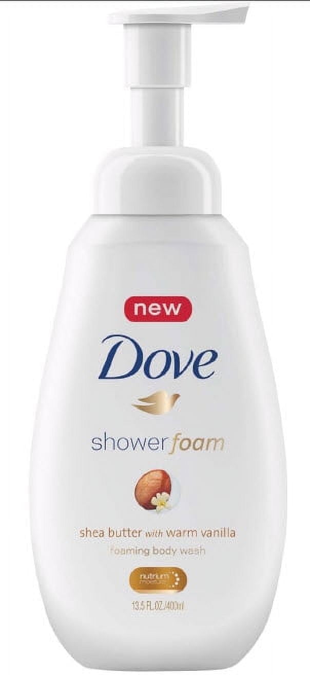 Dove Shower Foam Body Wash Shea Butter with Warm Vanilla 13.5 oz (Pack of 3)