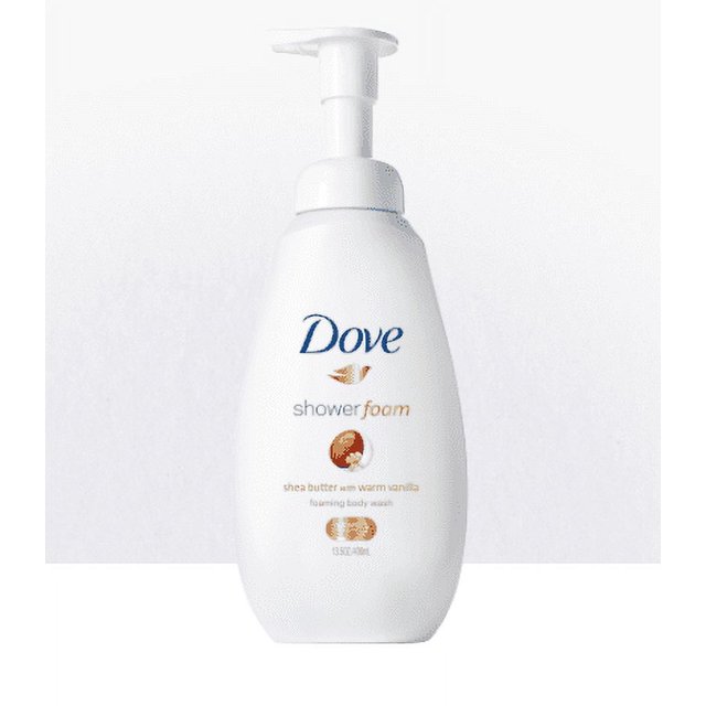 Dove Shower Foam Foaming Body Wash, Shea Butter with Warm Vanilla, 13.5