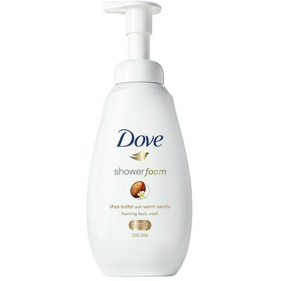 Dove Shower Foam, Shea Butter with Warm Vanilla, 13.5 oz (Pack of 2)