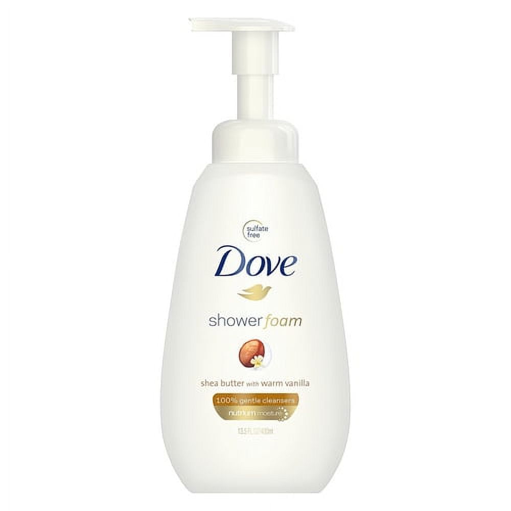 Dove Shower Foam Shea Butter with Warm Vanilla Foaming Body Wash, 13.5
