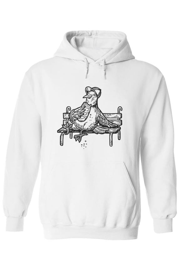 Dove Sitting On A Park Bench Hoodie Men -Image by Shutterstock, Male 3X-Large