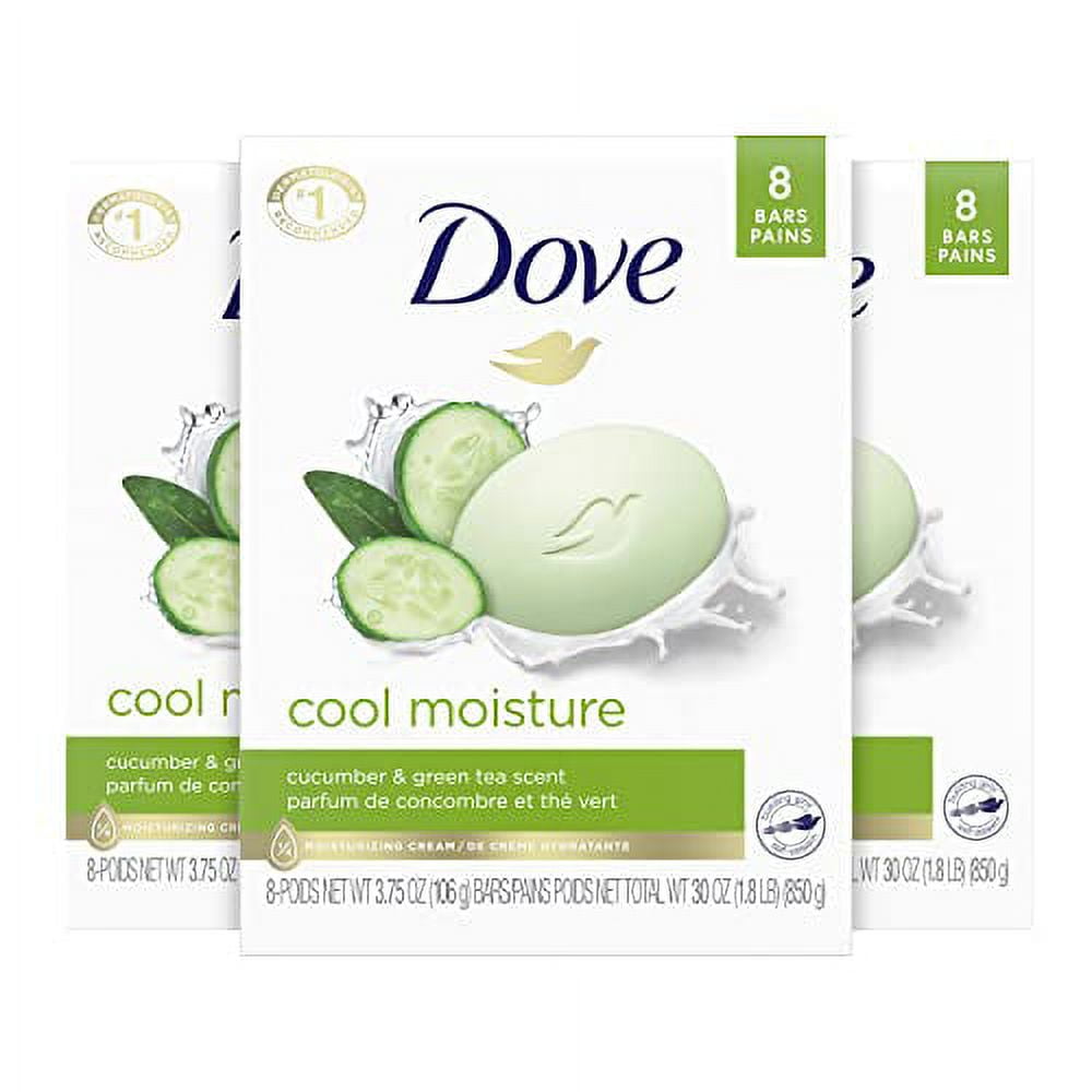 Dove Skin Care Beauty Bar For Softer Skin Cucumber And Green Tea