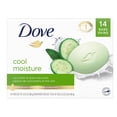thumbnail image 1 of Dove Skin Care Beauty Bar For Softer Skin Cucumber and Green Tea More Moisturizing Than Bar Soap 3.75 oz, 14 Bars, 1 of 6