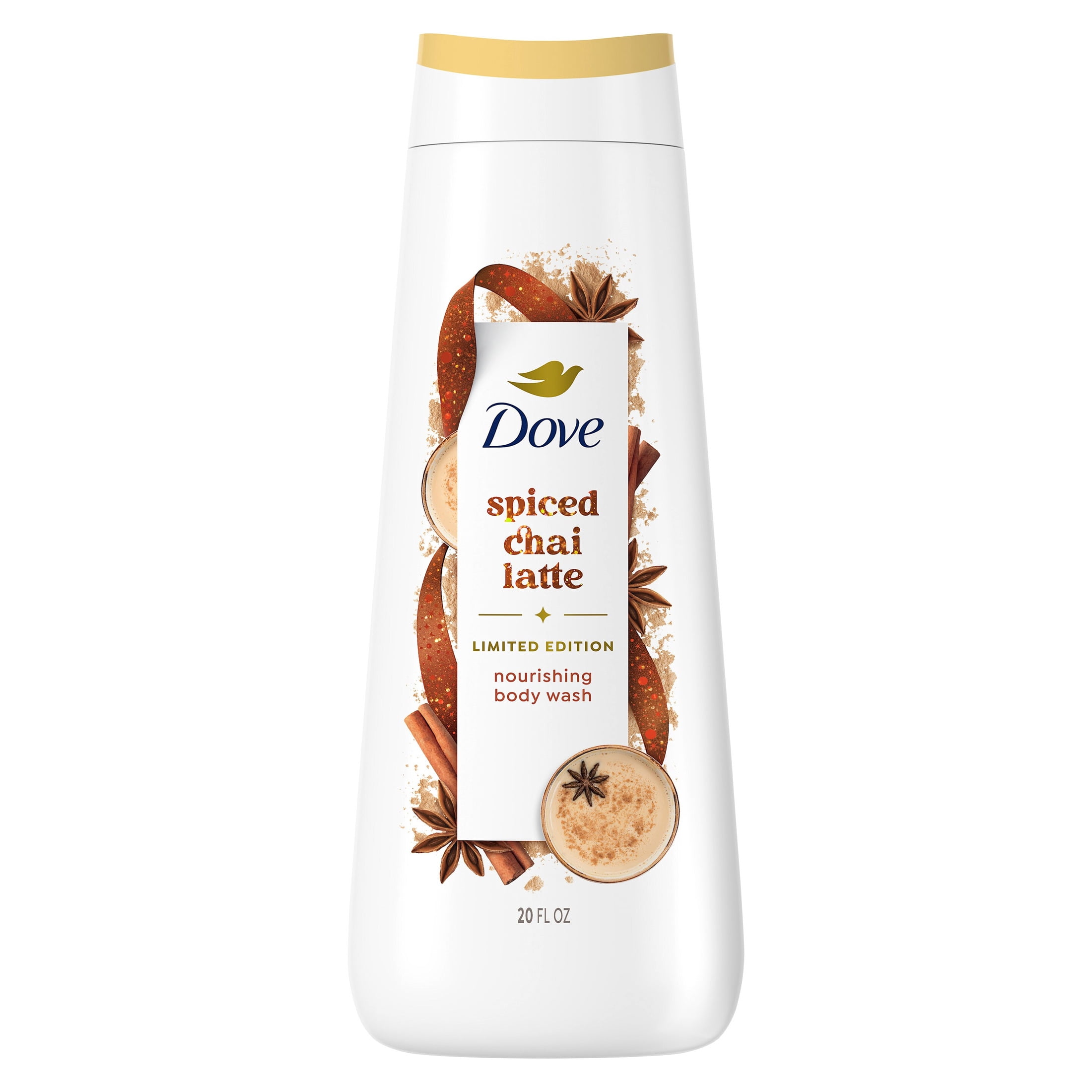 Dove Limited Edition Holiday Treats Body Wash For Deep Nourishment Spiced Chai Latte ,20 fl oz