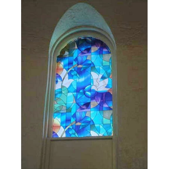 Dove Stained Glass Privacy Window Film 36" Wide x 9 ft. Roll