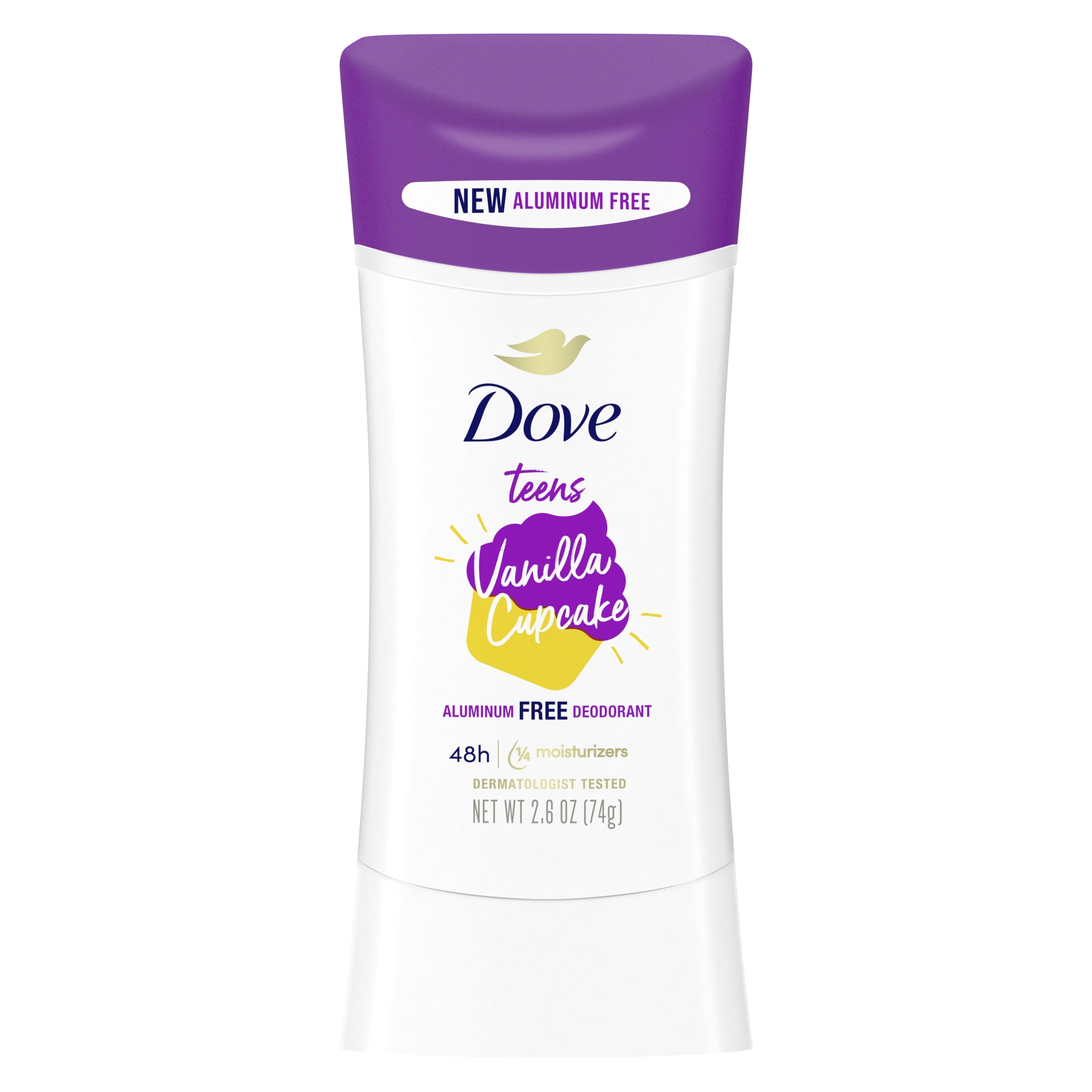 Dove Teens Deodorant Stick Vanilla Cupcake, 2.6 oz