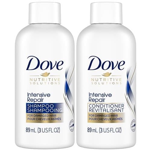 Dove Travel Essentials Shampoo And Conditioner Set Dove Nutritive Solutions Intensive Repair For Damaged Hair, 3 Oz Ea Packaging May Vary