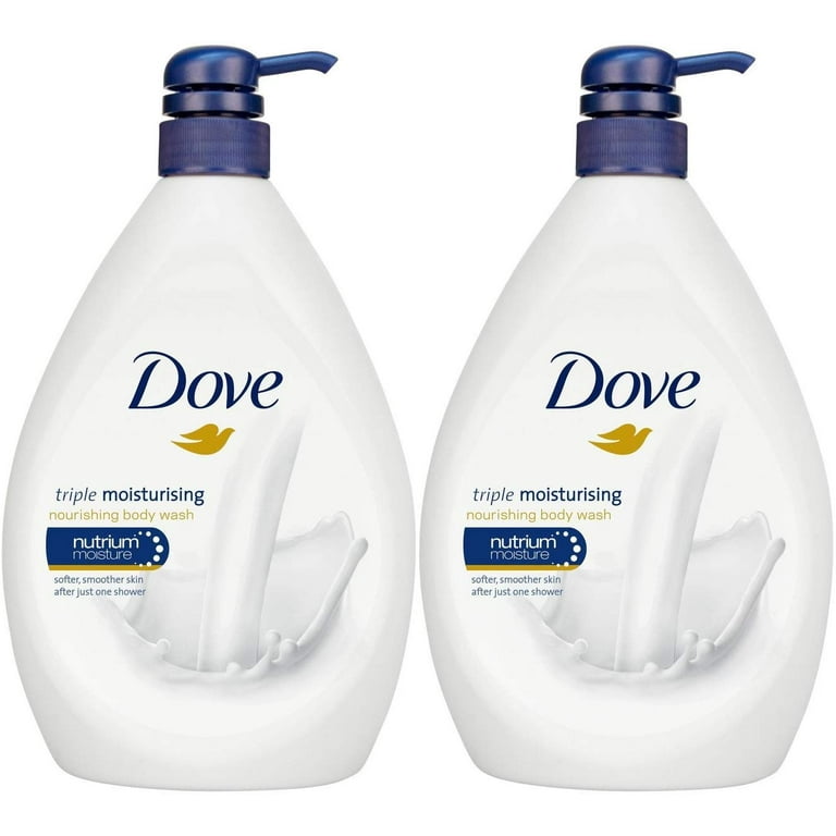 Dove Triple Moisturizing Body Wash, 33.8 Ounce / 1 Liter (Pack of
