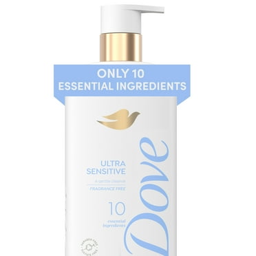 Dove Ultra Gentle Women's Liquid Body Wash Unscented 10 Essential Ingredients All Skin Type, 18.5 oz