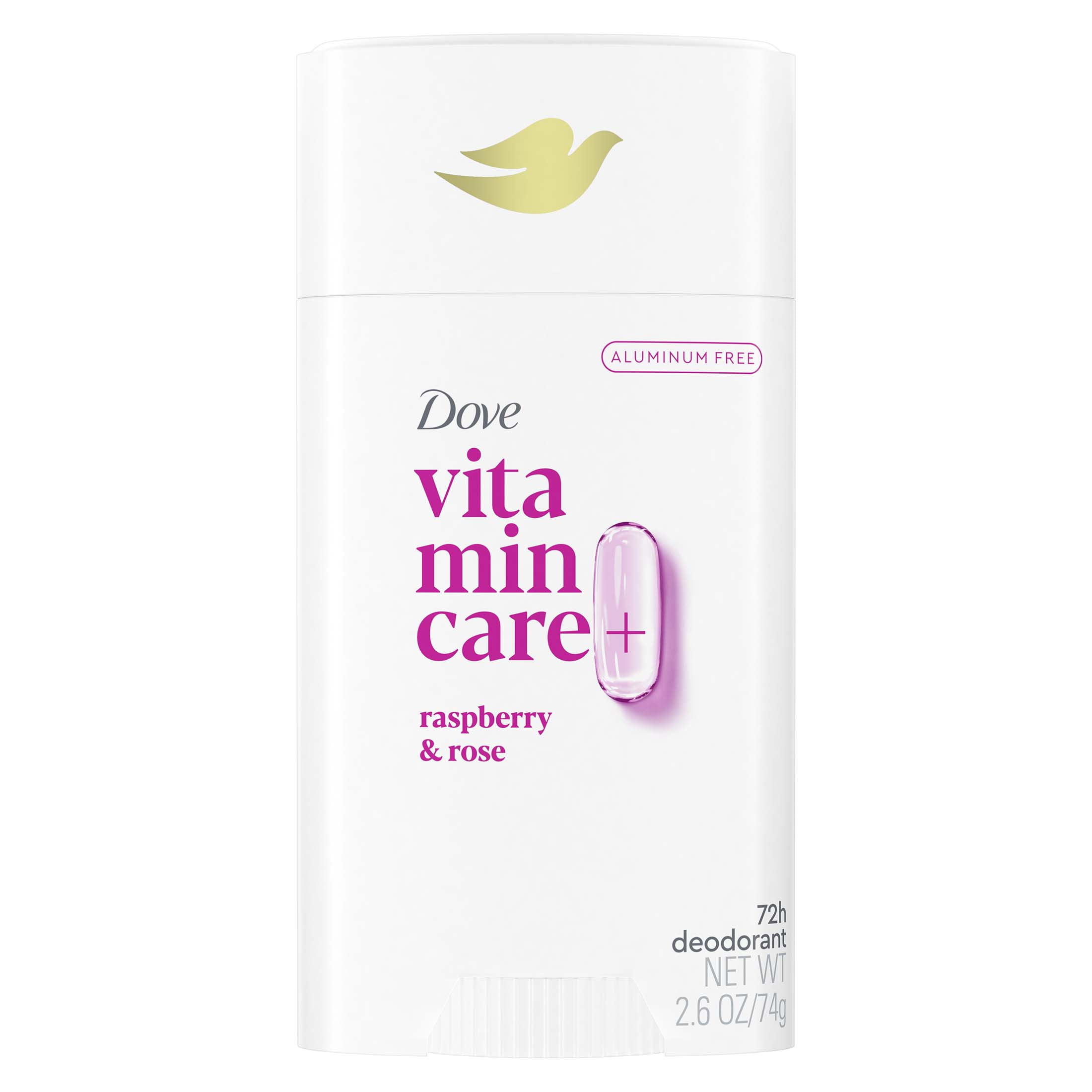 Dove Beauty VitaminCare+ Aluminum Free Raspberry & Rose Deodorant Stick - 2.6oz