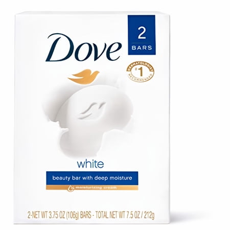 Dove White Beauty Bar, 3.75 oz, (Pack of 10)