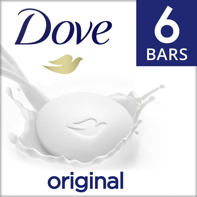 Dove White Beauty Bar Deep Moisture Soft Bar 3.75 oz, 6 Bars