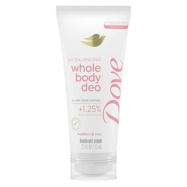 Dove Whole Body Deodorant pH Balancing Cream Raspberry & Rose Aluminum Free, 2.5oz