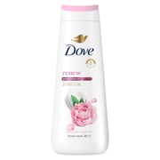 Dove Body Wash for 24hr Lotion-Soft Skin Renew Peony & Rose Oil Moisturizing Skin Cleanser with No Sulfates No Parabens, 20 fl oz