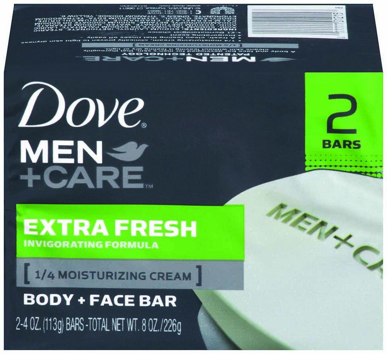 Dove men plus care extra fresh body and face bath bar 2 ea (Pack of 6