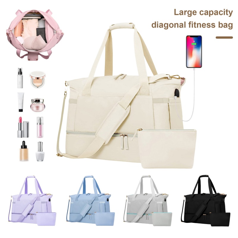 DovePro 2 Pcs/Set Travel Bags Waterproof Wet Dry Separation Large ...