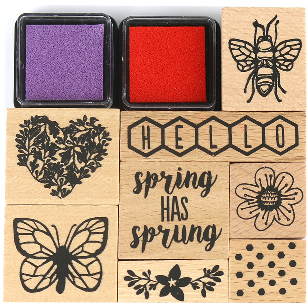 Dovecraft Blooming Lovely Wooden Stamps-