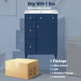 thumbnail image 1 of MAYEERTY 24" Bathroom Vanity Cabinet - Ceramic Sink, 2 Drawers for Organization, Practical for Bathrooms, 1 of 22