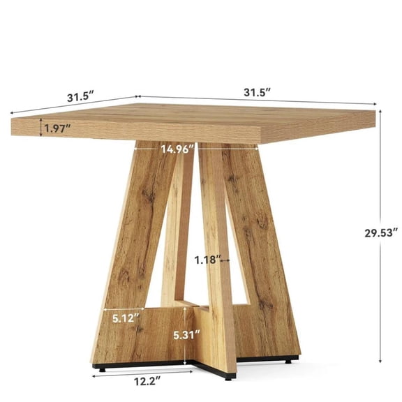 Dovelina 31.5" Square Dining Table for 2-4, Small Kitchen Table for Apartment, Small Space, Dining Nook