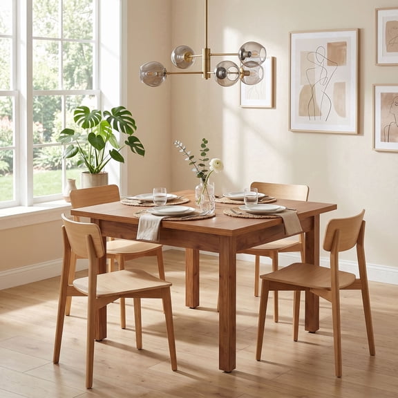 Dovelina 39.4" Square Dining Table for 4, Multi-Use Table for Small Apartment, Kitchen, Dining Room