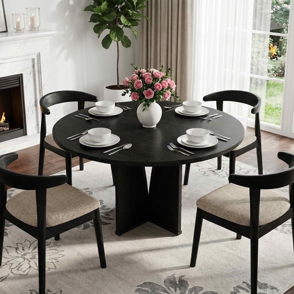 Dovelina 39" Round Dining Table for 4, Modern Kitchen Table, Small Space for Apartment, Dining Nook, Small Kitchen