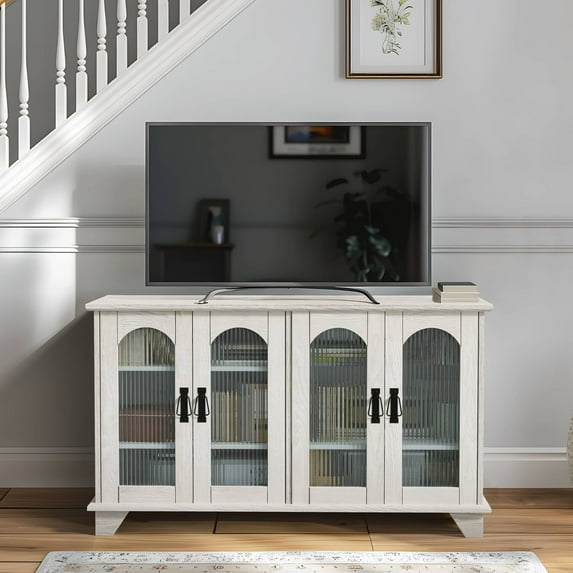 Dovelina 45" × 26" TV Stand for TVs up to 65" with Storage, White
