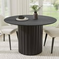 thumbnail image 1 of Dovelina 46" Wooden Dining Table Round Kitchen Table for Dining Room, Black, 1 of 9