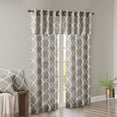 thumbnail image 1 of MAYEERTY 50x18" Fretwork Print Grommet Top Valance Grey/White, 1 of 6