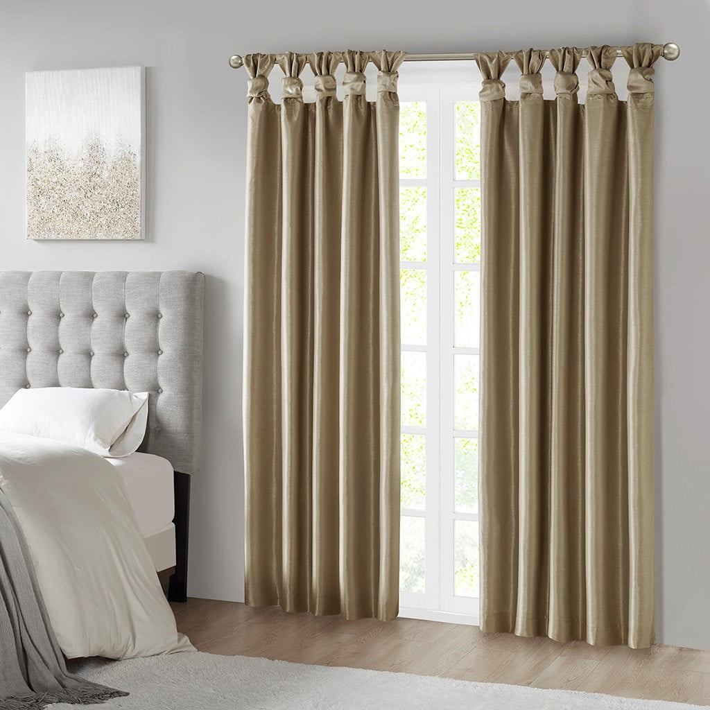 MAYEERTY 50x84" Blackout Twist Tab Window Curtain Panel - Bronze