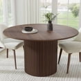 thumbnail image 1 of Dovelina 52" Mid-Century Wooden Round Dining Table for Dining Room Kitchen, Walnut, 1 of 9