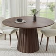 thumbnail image 1 of MAYEERTY 52" Wooden Round Table for 4，Modern Dining Kitchen for Dining Room Kitchen,Walnut, 1 of 9
