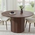 thumbnail image 1 of MAYEERTY 52" Wooden Round Table for 4，Modern Dining Kitchen for Dining Room Kitchen,Walnut, 1 of 9
