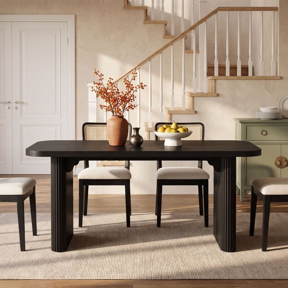 Dovelina 62" Rectangular Dining Table for 4-6, Modern Wood Kitchen Table for Dining Room, Kitchen, Apartment