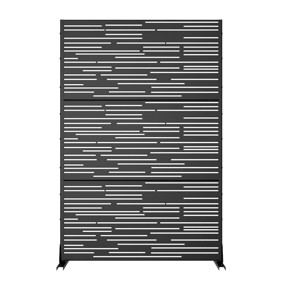 MAYEERTY 72  47in Outdoor Privacy Screen with Stand Metal Balcony Decorative Screen