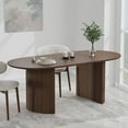 thumbnail image 1 of MAYEERTY 79” Oval Dining Table for 6, Walnut, 1 of 1