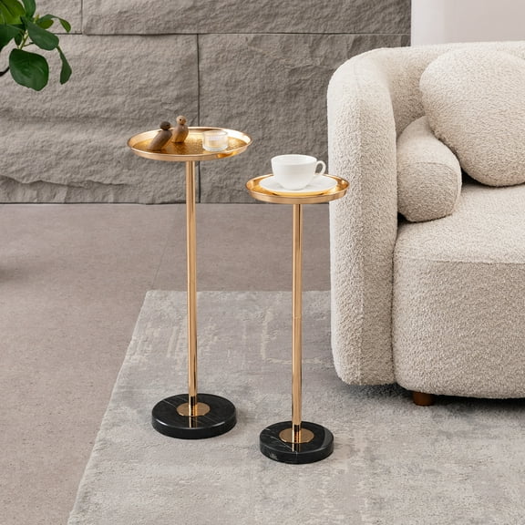 MAYEERTY Adjustable Side Table, Small Tea Martini End Table for Display and Storage