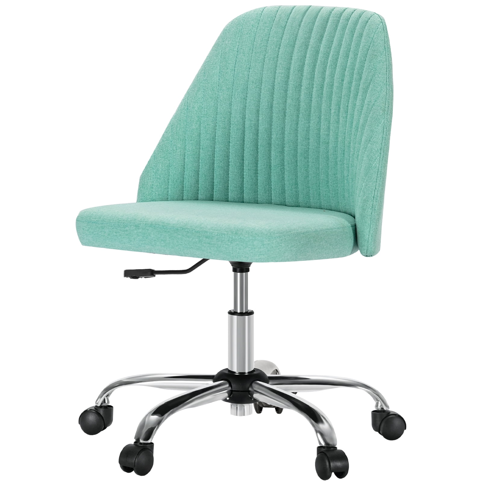 MAYEERTY Armless Office Desk Chair Height Adjustable ,Mid Back Accent Chair,Green
